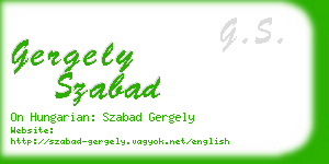 gergely szabad business card